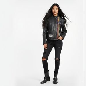 Vintage Wilsons Leather | Cafe Racer Black Jacket Lg